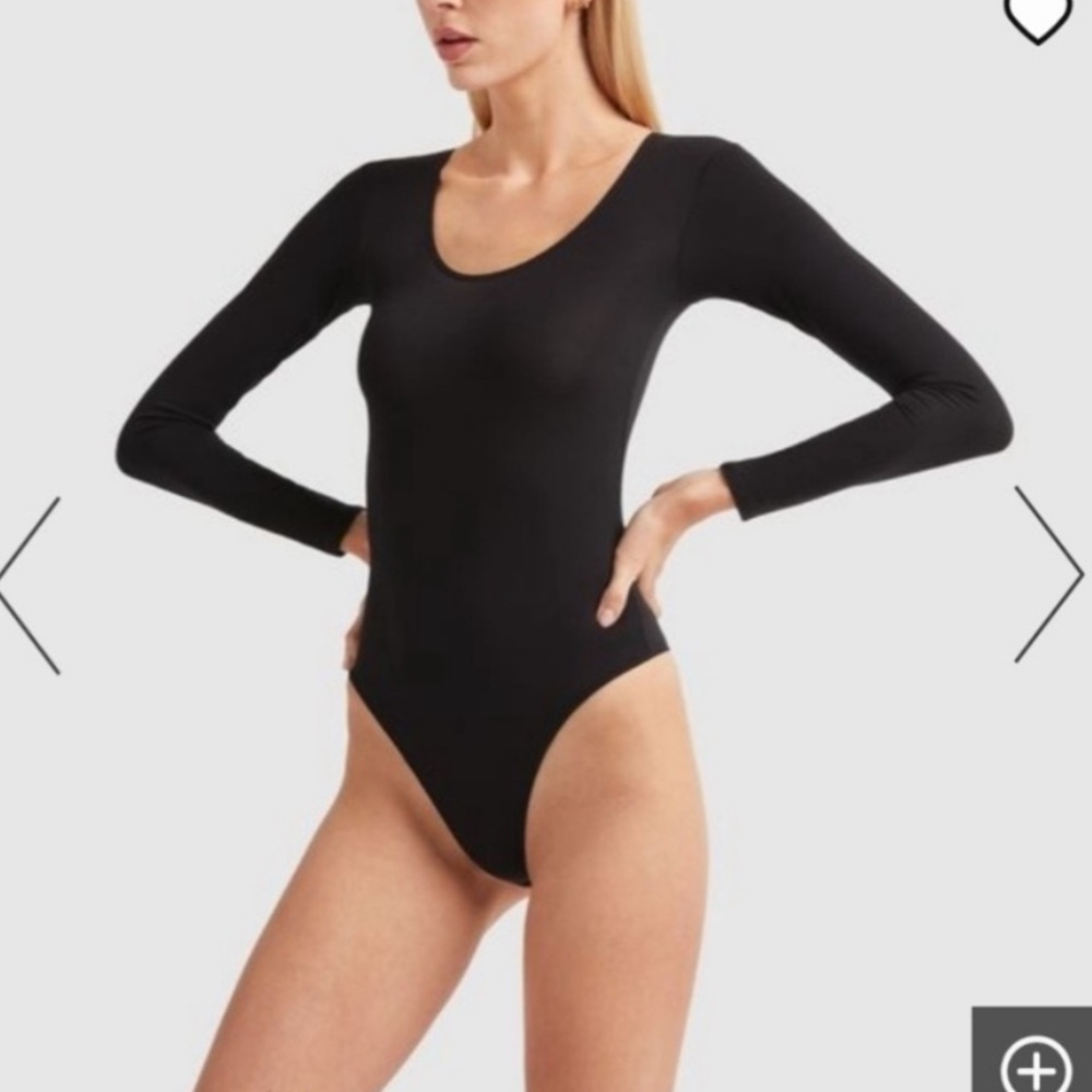Kit undergarments Long Sleeve Thong Bodysuit in Black size 3 (M) NWT